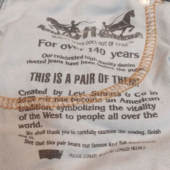 Levi's Blue Straight Jeans Classic Style - Picture 2 of 6